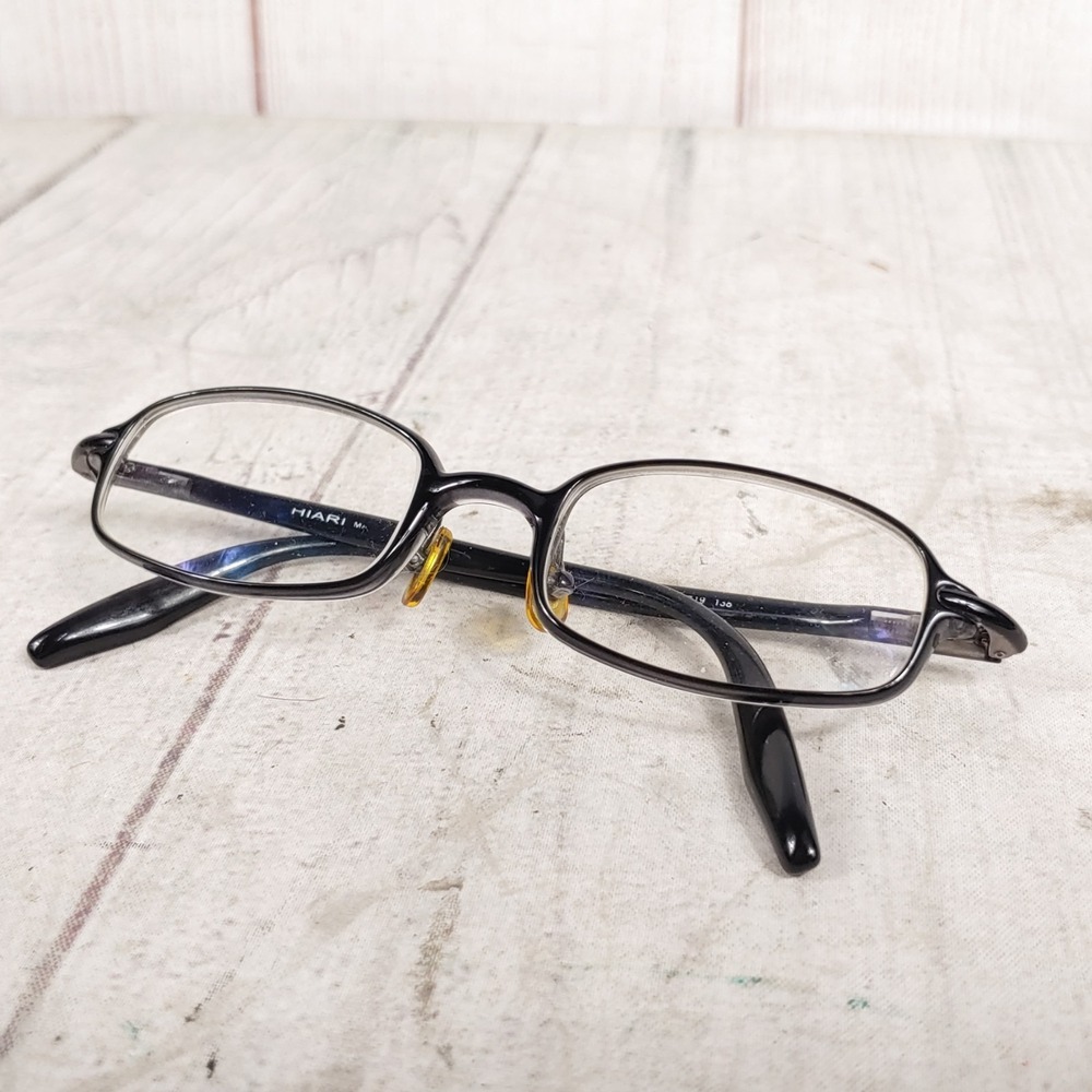 FRAMES ONLY - Rare Hiari Eyewear Eyeglasses 47-19-138 - BLACK Used Glasses